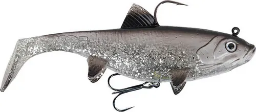 Fox Rage Replicant wobble - Gummifisch Swimbait, Farbe:UV Silver Bait Fish, Länge / Gewicht:23cm - 155g