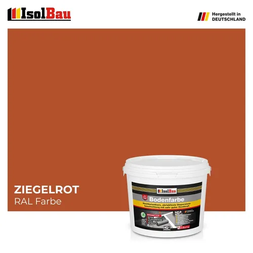 Bodenfarbe Betonfarbe Ziegelrot 4 kg Bodenbeschichtung Fußbodenfarbe Garage