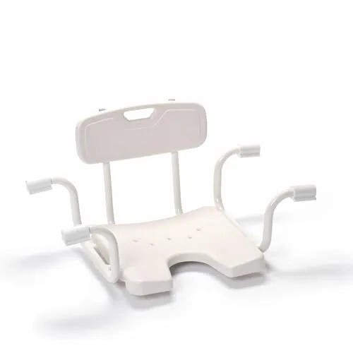 Drive Medical Badewannensitz Bob mit Rückenlehne, weiß - Dusch- & Badestühle, stabiler Badewannensitz mit Rückenlehne, maximale Belastung von 120 kg und leichtgewichtig mit nur 3,1 kg.