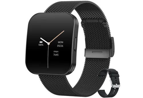 Levowatch DOITX3 Herren Smartwatch - Smartwatch mit AMOLED Always-On Display, Sprachassistent und Fitness Tracker für umfassende Gesundheitsüberwachung und benutzerfreundliche Bedienung.