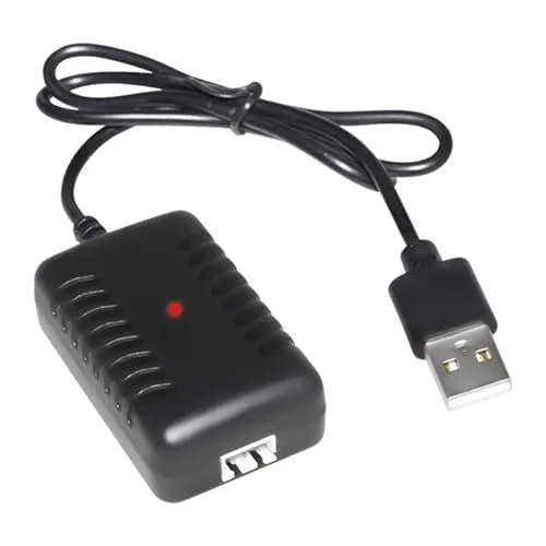 7.4V Lipo Battery Ladegerät,Lipo Ladegerät für 2S Akku RC Car Balancer Charger mit USB Schnell Ladekabel für RC Auto Drone Boat Airplane Monstertruck Quadcopter Airsoft