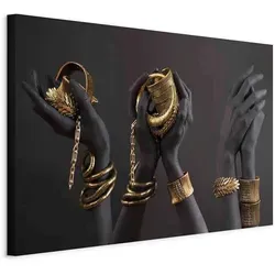 artgeist Leinwandbild, Schwarz und Hellgelb, rechteckig, 90x60 cm - Elegantes Leinwandbild in Schwarz und Hellgelb, rechteckig mit Keilrahmen. Ideal für stilvolle Wandgestaltung und setzt Akzente in jedem Raum.