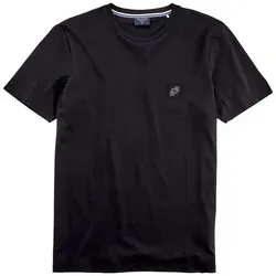 OLYMP T-Shirt OLYMP Wirk Casual mit Logo-Patch schwarz M (48/50)