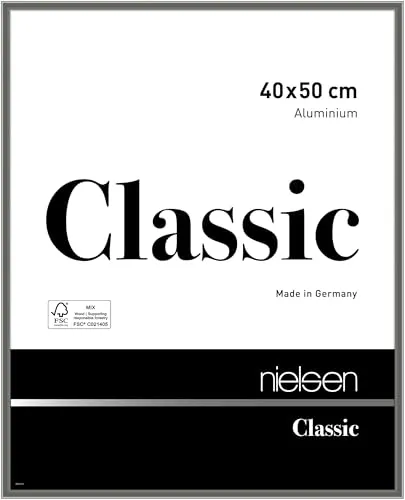 Alurahmen Classic 40x50 cm contrastgrau - Moderner Aluminium Bilderrahmen 40x50 cm, ideal für stilvolle Wanddekoration in jedem Raum, mit einer eleganten Breite von 3 cm.