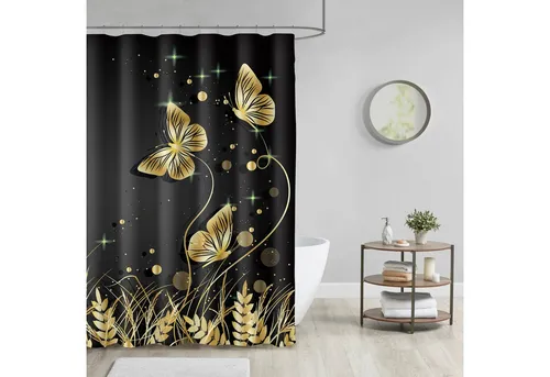 Sanilo Duschvorhang Silhouette 180 x 200 cm in gold von Sanilo