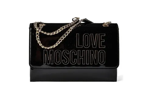 Love Moschino Enameled Logo Schultertasche 25 cm schwarz - Entdecken Sie die Love Moschino Schultertasche mit Enameled Logo. Drei praktische Fächer und ein eleganter magnetischer Verschluss sorgen für Stil und Funktionalität. Robustes Material garantiert Langlebigkeit. Ideal für jede Gelegenheit!