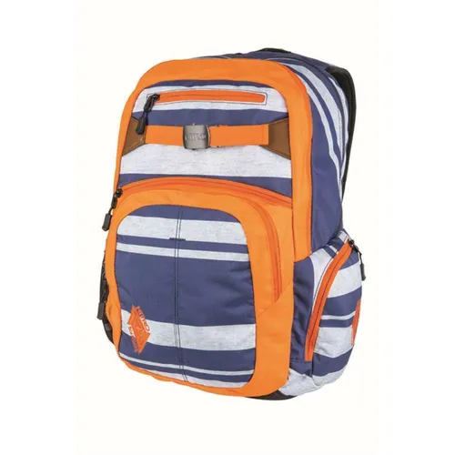 NITRO Hero 37L HEATHER STRIPE Rucksack in Orange-Blau - Modischer Schulrucksack mit 37L Volumen, ideal für Schule und Freizeit, bietet viel Platz und Komfort.