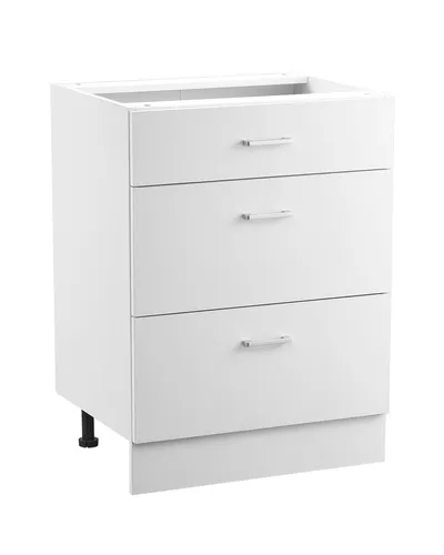 VEVOR Küchenschrank Unterschrank mit 3 Schubladen - Waschbeckenunterschrank mit hochwertiger Soft-Close-Hardware, montagefertig und vielseitig einsetzbar, ideal für stilvolle Küchen und andere Räume.