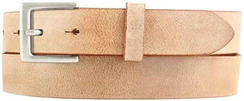 BELTINGER Herren-Gürtel aus weichem Vollrindleder Vintage-Look 3 cm | Leder-Gürtel für Herren 30mm | Schmaler Gürtel Used-Look | Tabac 115cm