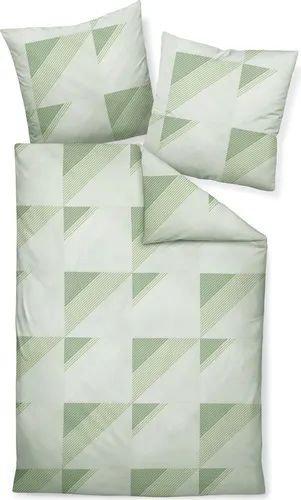 Janine Bettwäsche Mako-Satin 155x200 cm, lindgrün in grün von Original Janine