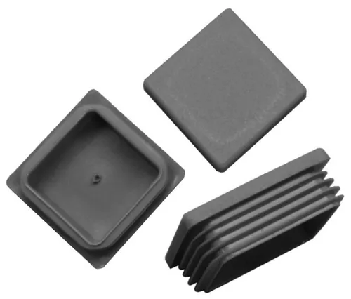 Walter Bethke GmbH & Co. KG Anhänger 20x Lamellenstopfen Vierkantrohrstopfen 40x40 mm (Außen) Stopfen GRAU