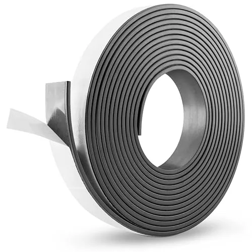Poppstar Magnetklebeband selbstklebend, 3m x 1,5cm x 2mm, schwarz