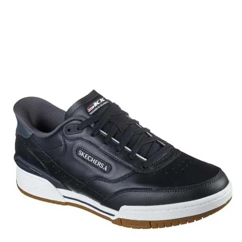 Skechers Herren Recoil Sneaker - Bequeme Slip-Ins in Schwarz - Herren-Sneaker mit luftgekühlter Komfort-Einlegesohle aus Memory-Schaum für optimalen Tragekomfort und einfache Passform.