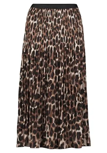 BETTY & CO Plisseerock mit Animalprint in braun von Betty & Co