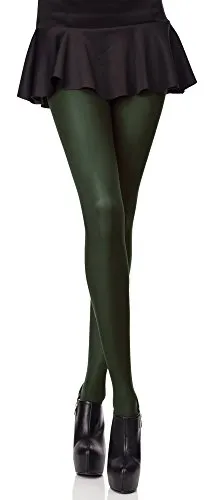 Merry Style Bunte Damen Strumpfhose Microfaser 40 DEN (Flaschengrün, 3 (36-40))