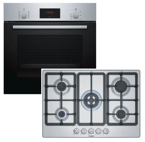 Bosch Herdset mit Backofen und Gas-Kochfeld, 75 cm von Bosch
