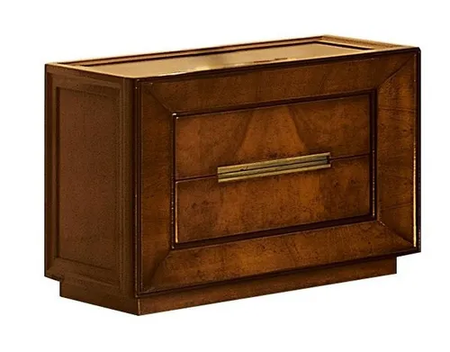 Xlmoebel Nachttisch Brauner Holz-Nachttisch mit modernem Design und eleganter Verarbeitung (1-St., Nachttisch), Hergestellt in Europa