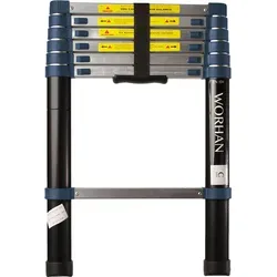WORHAN Teleskop Leiter 2m – Multifunktions Aluleiter