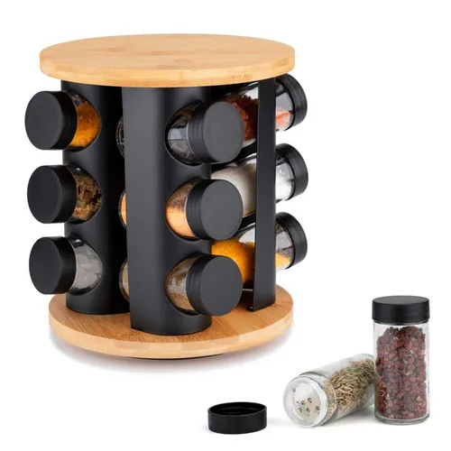 Elitehoff Drehständer für Gewürze mit 12 Behältern E-8252 in weiß von ELITEHOFF