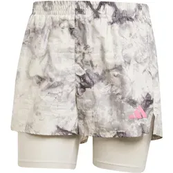 ADIDAS OWN THE RUN SPRAY DYE 2IN1 SHORTS Damen in grau von adidas
