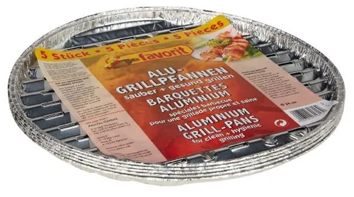 Favorit Alu-Grillpfanne rund 5 Stück  Grillpfanne