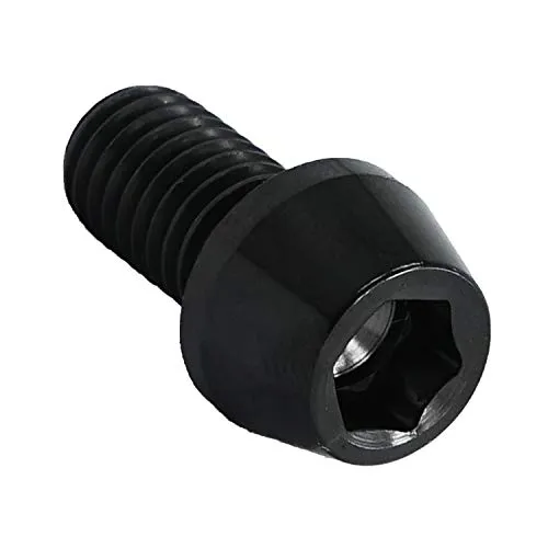 F26 Titan M6 Schraube DIN912 konisch für Fahrrad (schwarz, 12 Millimeter)