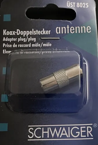 Schwaiger antenne Koax Doppelstecker ÜST 8025