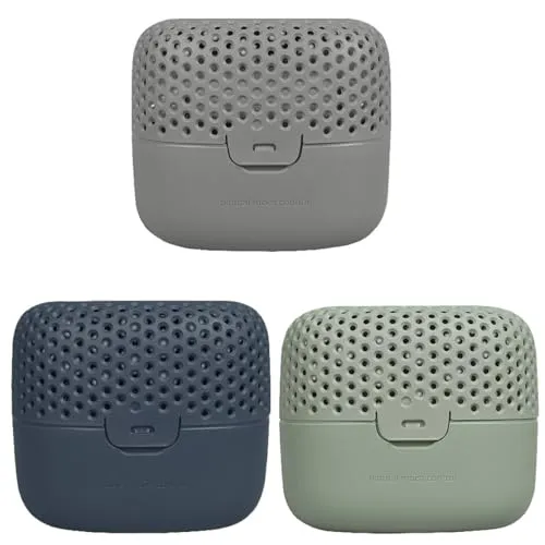 LS-LebenStil Design Luftentfeuchter AbsorDy Grau Duo Family Series 3 mit Nachfüllbeutel aus Granulat/Kristallen ohne Strom Raumentfeuchter Nachhaltig Dehumidifier Schimmel- und Geruchsschutz