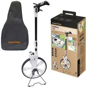 Laserliner RollPilot S12 Messrad 999.99m - Präzises Messrad für Distanzen bis 9.999,9 m, ideal für gerade und kurvenreiche Strecken. Mit leicht ablesbarem Display und komfortabler Handhabung durch Radfest- und Nullstellung am Griff.