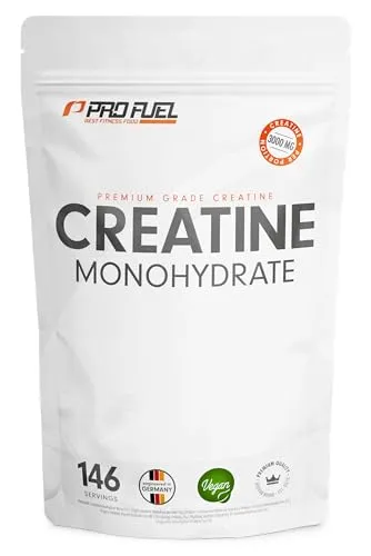 ProFuel CREATIN Monohydrat Pulver - 100% Creatin-Monohydrat für mehr Power im Training, ideal für Fitness-Sportler zur Steigerung der Leistung bei Schnellkrafttraining.