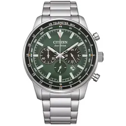 Citizen Eco-Drive Solar Chronograph CA4500-91X - Armbanduhren, Solar-Uhr mit 100m Wasserdichtigkeit und stilvollem grünen Zifferblatt - ideal für aktive Herren.