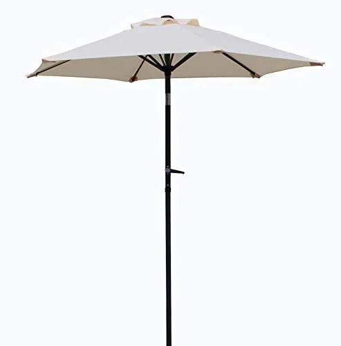 Gardissimo NEW SUNNY Sonnenschirm Ø 200 cm – Eleganter Kurbelschirm für Garten - Hochwertiger Alu-Sonnenschirm mit Kurbel- und Knickmechanismus. Wetterfester Bezug mit UV-Schutz 50 Plus. Ideal für Balkon, Terrasse und Garten – einfach zu bedienen und stabil.