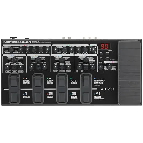 BOSS ME-90 Gitarren-Multieffekt | All-In-One Gitarren-Prozessor | 11 integrierte AIRD Verstärkermodelle | 60 Effekte aus dem GT-1000 | 8 Multifunktions-Fußtaster & überarbeitetes Expression-Pedal