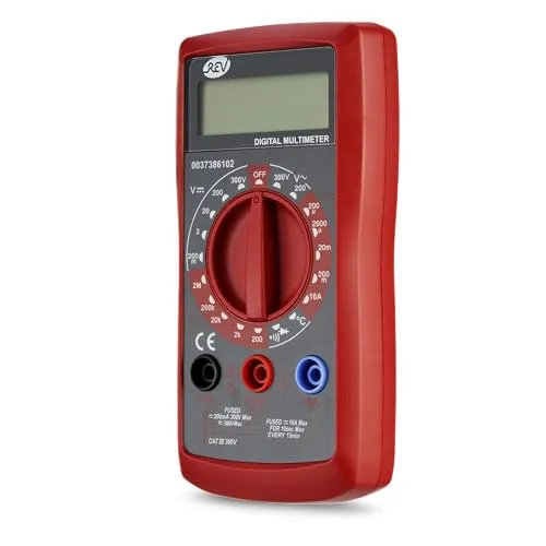 REV Multimeter - Temperatur, Signal- und Diodenprüfung - Multimeter zur präzisen Messung von Temperatur, Spannungen, Strömen und Widerständen. Ideal für Profis und Hobbyisten, mit großer LCD-Anzeige und umfangreichem Zubehör.