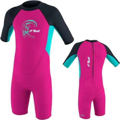 O'Neill Shorty Toddler Reactor Spring Neoprenanzug für Kleinkinder - PINK - Der O'Neill Shorty Toddler Reactor Spring Neoprenanzug für Kleinkinder bietet optimalen Komfort beim Schwimmen. Ideal für kleine Wasserratten, sorgt er für Bewegungsfreiheit und schützt vor Kälte. Perfekt für den Sommer! 1 Jahr alt, ideal für den Einsatz im Wasser.