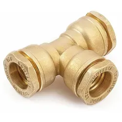 PE-T-Stück Messing 63 mm