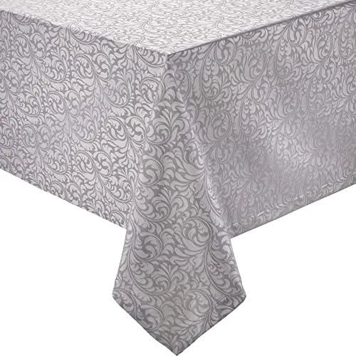 Erwin Müller Tischdecke Uni, Serie Hamm Silber 130x170 cm – Hochwertiger Kuvertsaum - Elegante Erwin Müller Tischdecke mit Fleckschutz für mühelose Pflege. Ideal für jeden Anlass, schützt sie Ihren Tisch und sorgt für einen stilvollen Look. Flüssigkeiten perlen einfach ab und sind leicht zu entfernen.