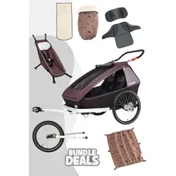 Croozer Kid Vaaya 2 Kid All-Season Bundle Geschwister inkl. Gratis Zubehör