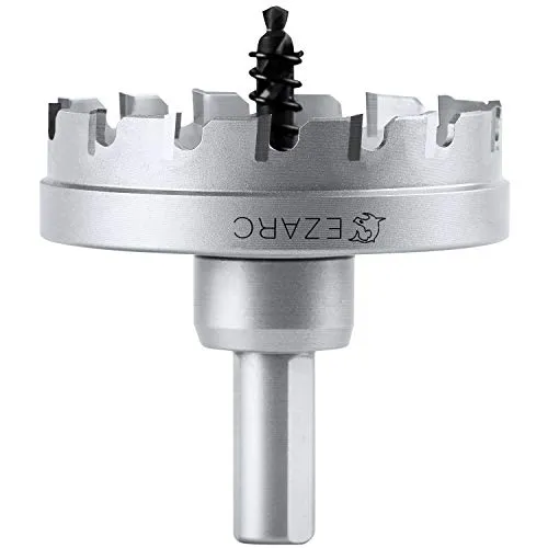 EZARC Lochsäge Hartmetall-Bohrer, leistungsfähiger Lochöffner ideal für Löchern in Edelstahl und Metall, 90mm