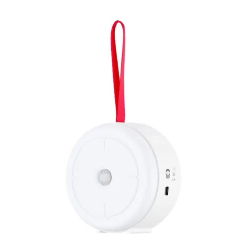 Mobiles Nachtlicht mit Bewegungsmelder, LED Orientierungslicht, 3 Modi (On/Off/Sensor), 1800mAh Akku, Warmweiß, Magnetisch, Aufstellbar & Aufhängbar