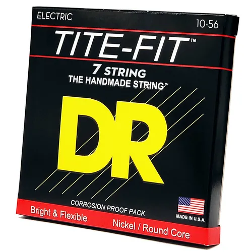 Saiten E-Gitarre DR Strings Tite-Fit MT7-10 7-String Medium .010-056 Gitarrensai
