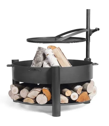 Feuerschale Montana X D 60 cm mit drehbarem Rost D 50 cm als Wärmequelle  Grill
