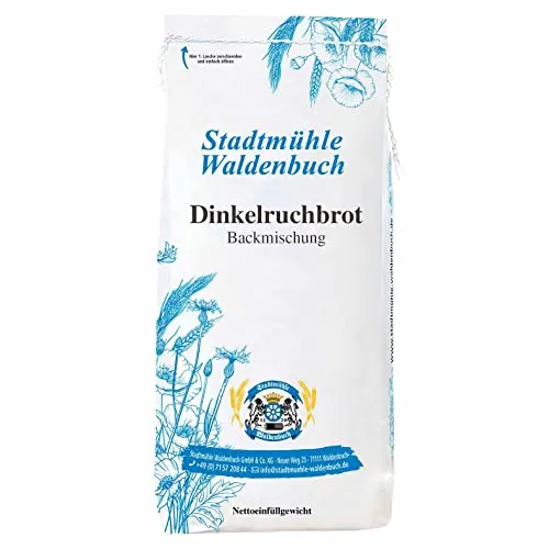 Stadtmühle Waldenbuch Dinkelruchbrot Brotbackmischung, feinste Bäckerqualität, 2,5 kg