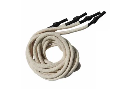 maDDma Schnürsenkel 2 x 130cm Schnürsenkel rund mit Endstücken Rundsenkel Ø7mm, Farbwahl, creme