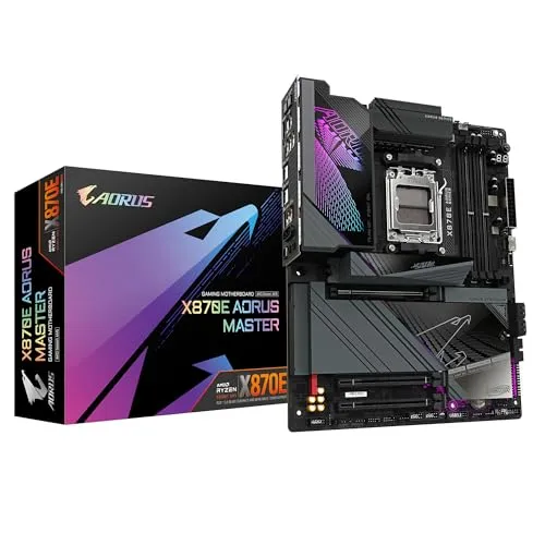 GIGABYTE X870E AORUS MASTER ATX Mainboard Sockel AM5 - Ultimatives Gaming-Board für AMD RYZEN 7000-9000 mit bis zu 256 GB DDR5 RAM und 80€ Steam-Guthaben!