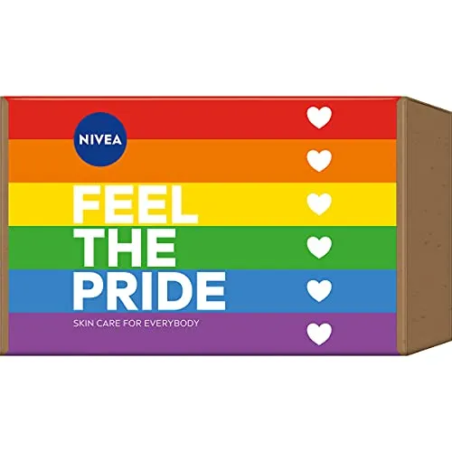 NIVEA Feel The Pride Set, Geschenkset für farbenfrohe Pflegemomente, verwöhnendes Pflegeset mit Peeling, Pflegedusche und Creme