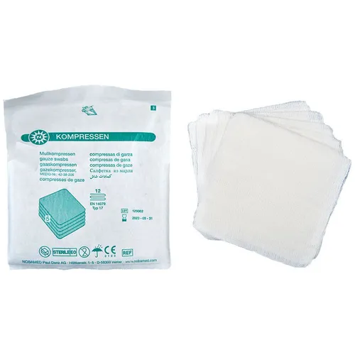 Mullkompressen steril 12-fach 7,5 x 7,5 cm