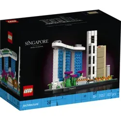 LEGO Architecture Singapur Skyline-Set - Modellbausatz mit Marina Bay Sands, ideal zum Stressabbau und für kreative Deko im Home-Office