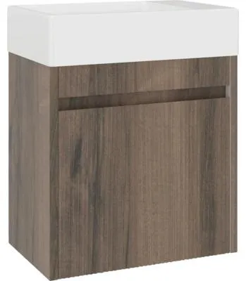 form&style Badmöbelset Avellino BxHxT 45 x 54 x 28 cm Frontfarbe nuss mit Waschtisch Keramik