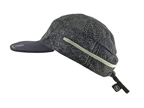 Chaskee Zuma Zip-In Cap - Grau/Blau, One Size - Caps mit Nackenschutz, ideal für Trekking und Outdoor-Aktivitäten. Hergestellt aus 100% Polyester für hohen Tragekomfort.
